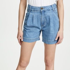 Lee - Vintage Modern Pleated Denim Shorts - 26